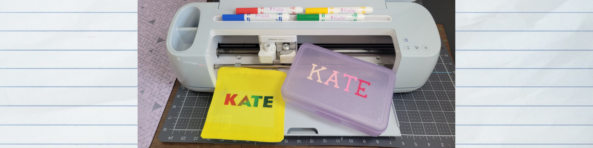 How to Label School Supplies with Cricut Vinyl, Infusible Ink, and Print then Cut // Back to School with Cricut