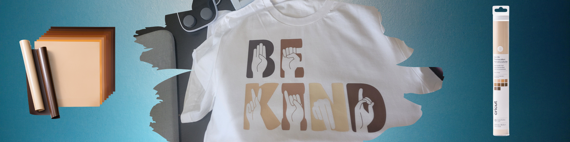 How to Use Multiple Colors of Iron-On for One Shirt // Cricut Skin Tone Iron-On
