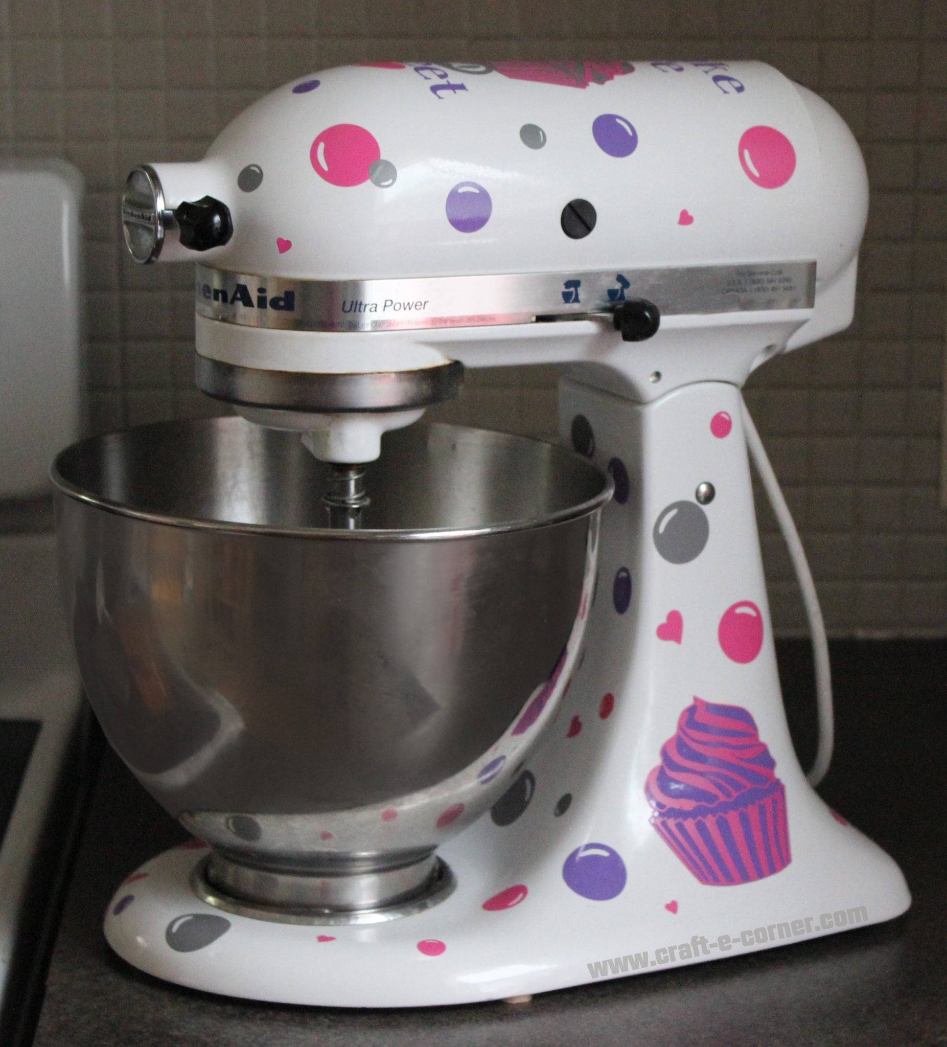 Design #4: Cupcakes!  Personalizing Your Stand Mixer
