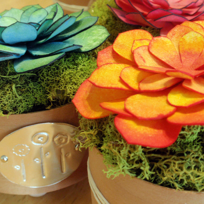 Succulent Flower Favor Table Decor Using Cricut