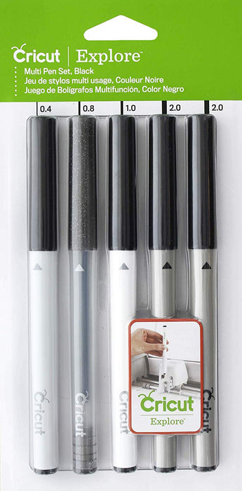 Cricut Multi Pen Set, Black, 5 ct