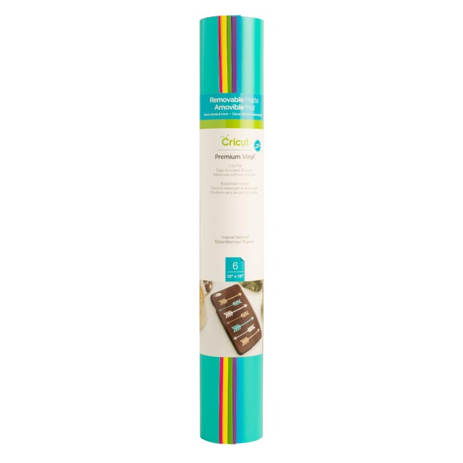 Cricut Premium Vinyl Sampler Tropical- 12" x 12", 6 Count - Damaged Package