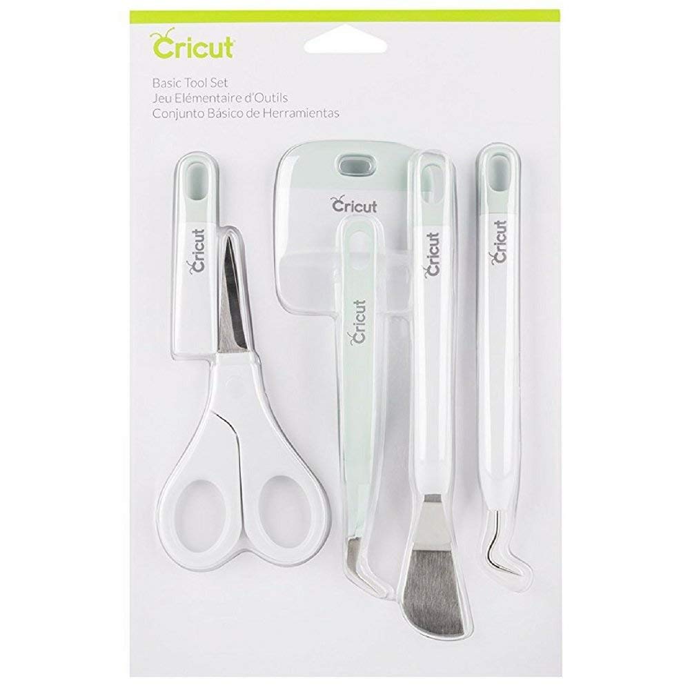 Cricut Tools Set 5-pc Scissors Tweezer Scraper Spatula Weeder - Damaged Package