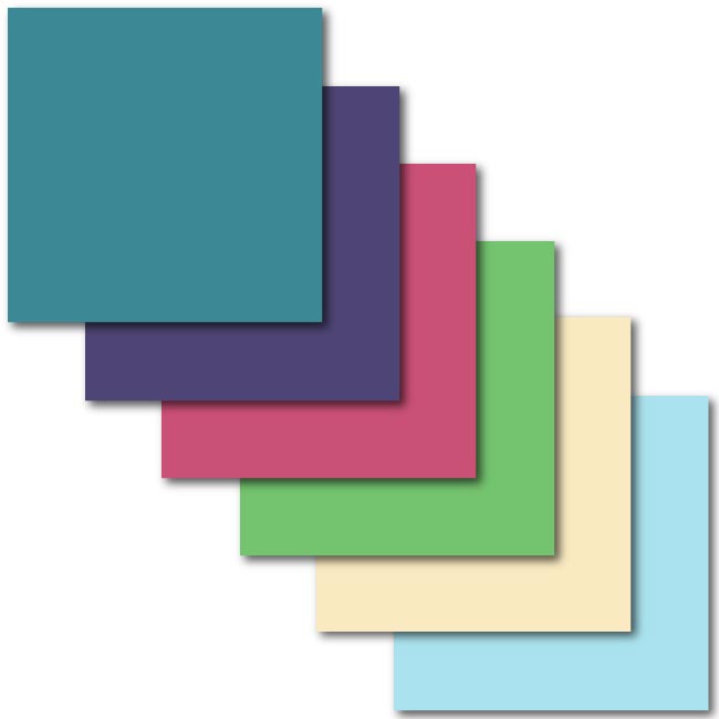 Cricut Summer Glossy Premium Permanent Vinyl Sampler, 6 Count - Damaged Package