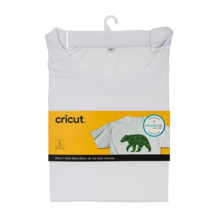 Cricut Mens T-Shirt Heat Transfer Blank, Crew Neck, 2 ct