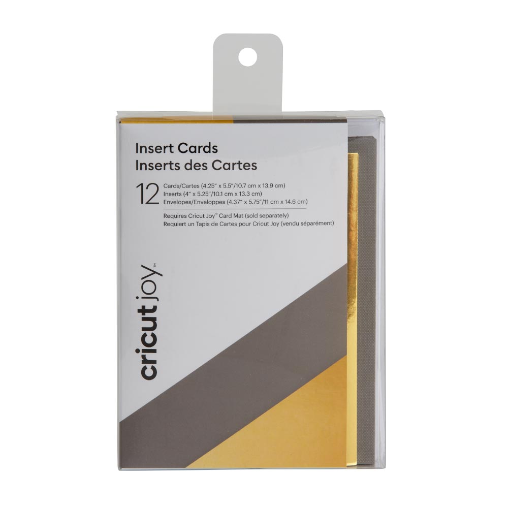 Cricut Joy Insert Cards - Metallic Gray/Gold, 12ct