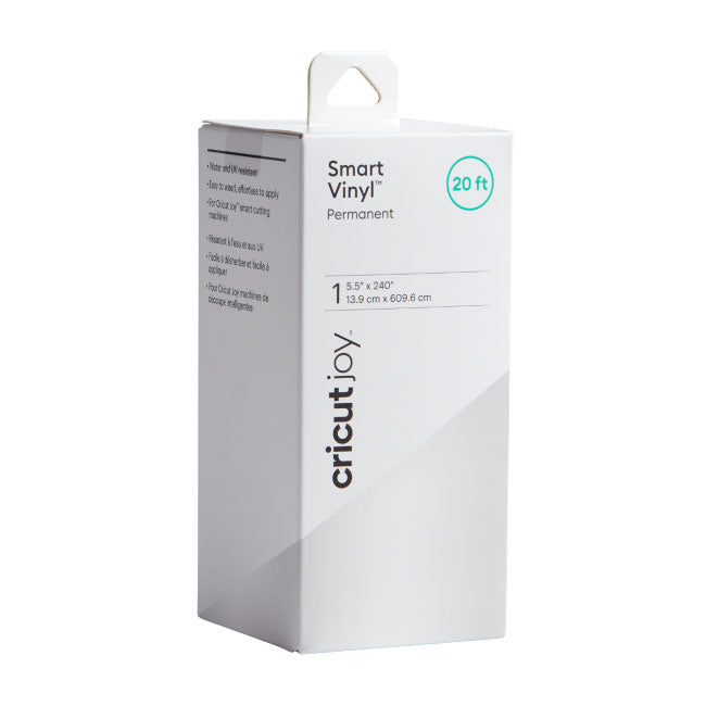 Cricut Joy Smart Vinyl - Permanent - Bulk Roll - 5.5" x 240", Adhesive Decal Sheets - White