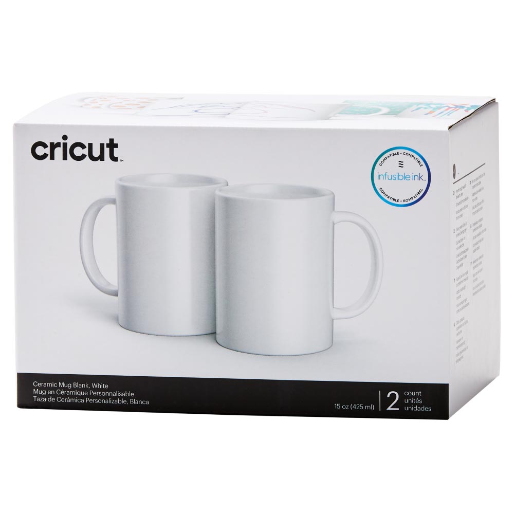 Cricut Ceramic Mug Blank, White - 15 oz/425 ml (2 ct)