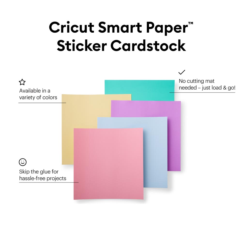 Cricut Smart Paper Sticker Cardstock, Pastels