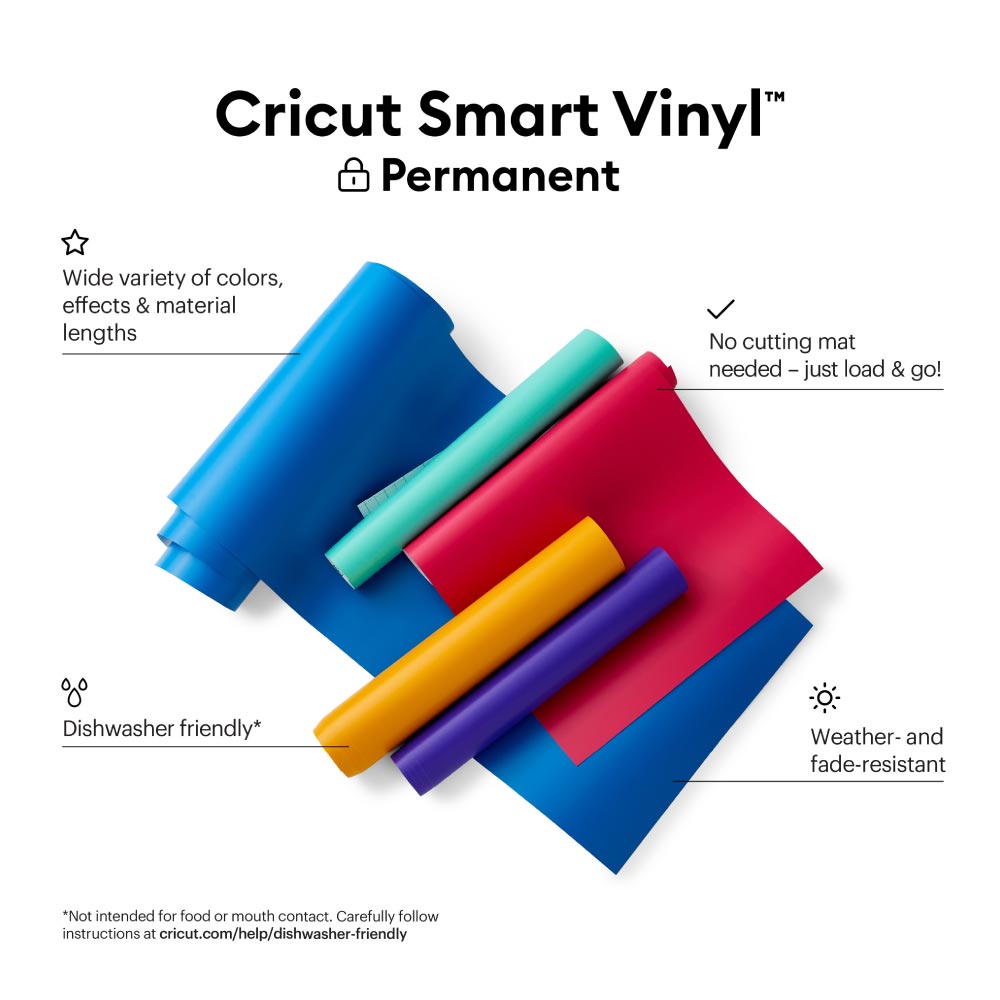 Cricut Smart Vinyl Permanent 3 ft Black - Damaged Package