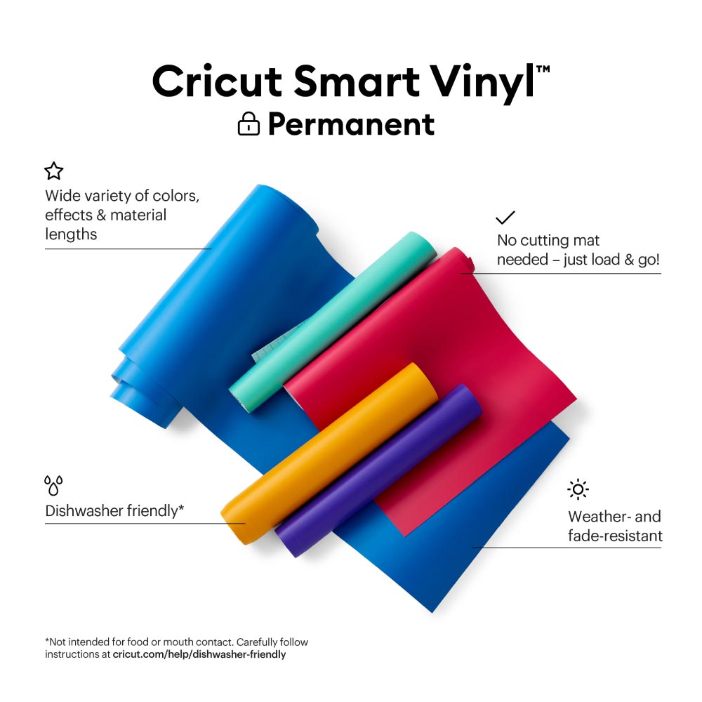 Cricut Smart Vinyl Permanent 12 ft Red - Damaged Package