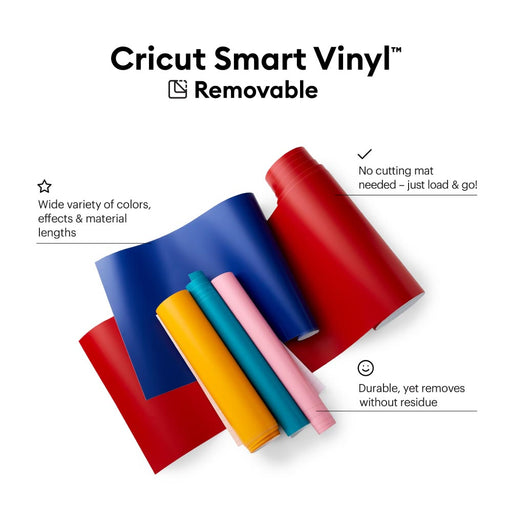 Cricut Smart Vinyl Removable 12 ft - Red