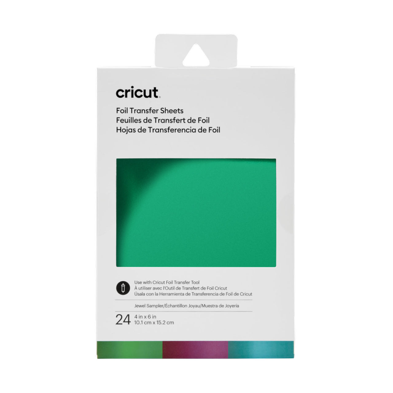 Cricut Foil Transfer Sheets Sampler - Jewel (24ct), 4x6
