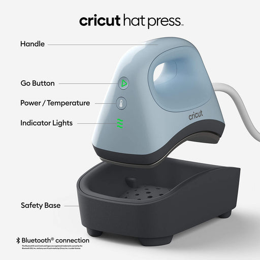Cricut Hat Press Heat Press Machine with 12 Hat Blanks