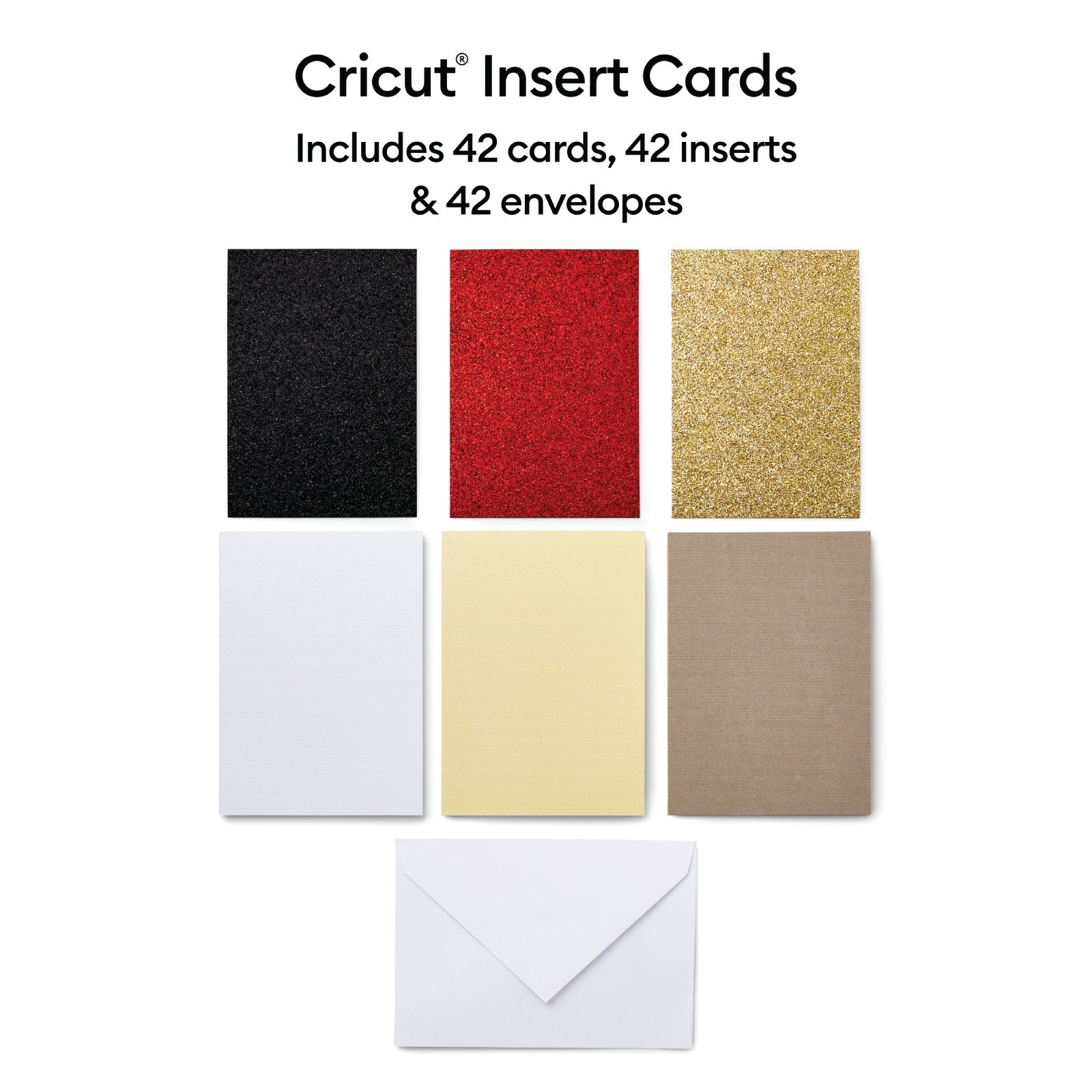 Cricut Insert Cards, Glitz and Glam Sampler - R10 42 ct - Damaged Package