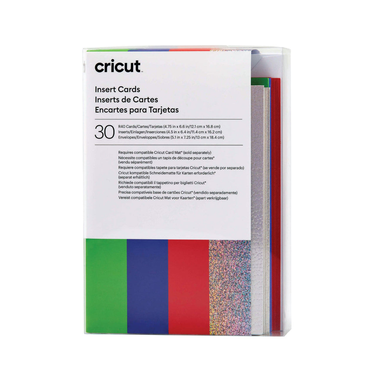 Cricut Insert Cards R40 Rainbow Scales Sampler 30 Count
