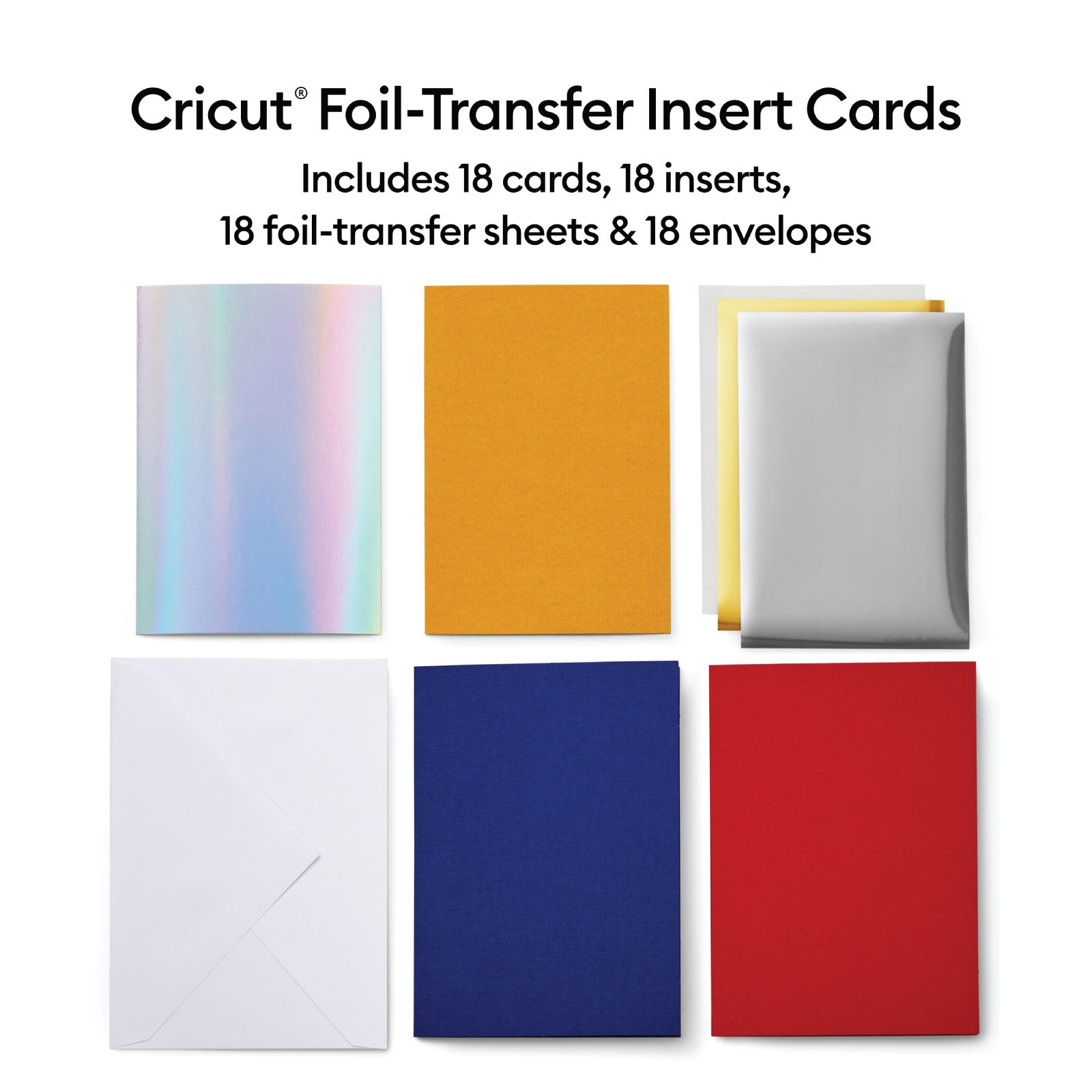 Cricut Foil Transfer Insert Cards, Celebration Sampler - R10 18 ct - Damaged Package