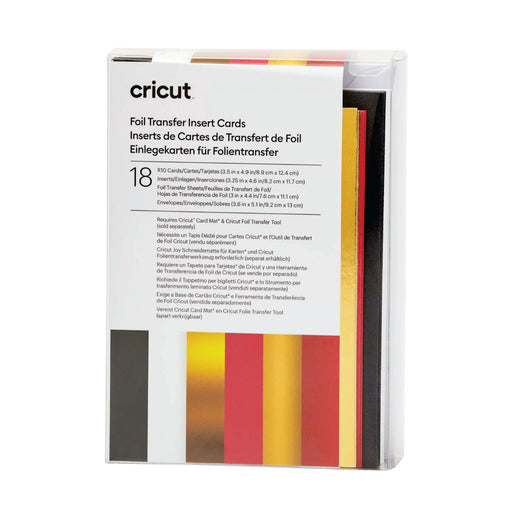 Cricut Foil Transfer Cards, R10 Royal Flush Sampler 18 Count
