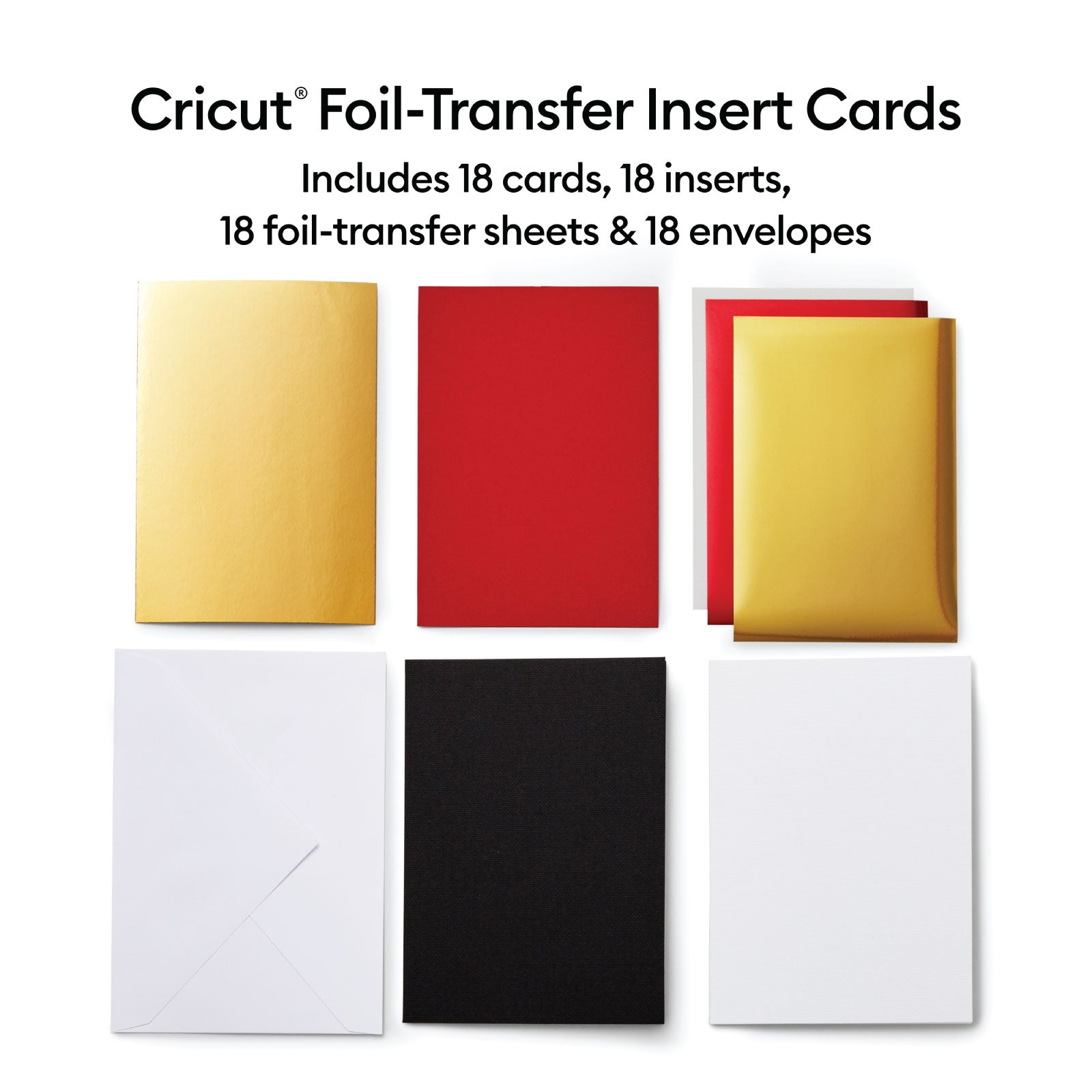 Cricut Foil Transfer Insert Cards, Royal Flush Sampler - R10 18 ct - Damaged Package