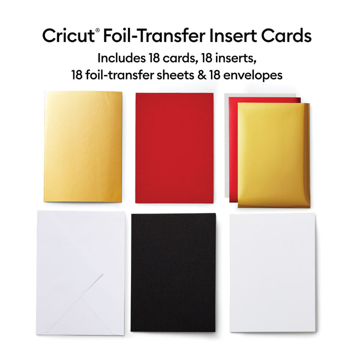 Cricut Foil Transfer Cards, R10 Royal Flush Sampler 18 Count