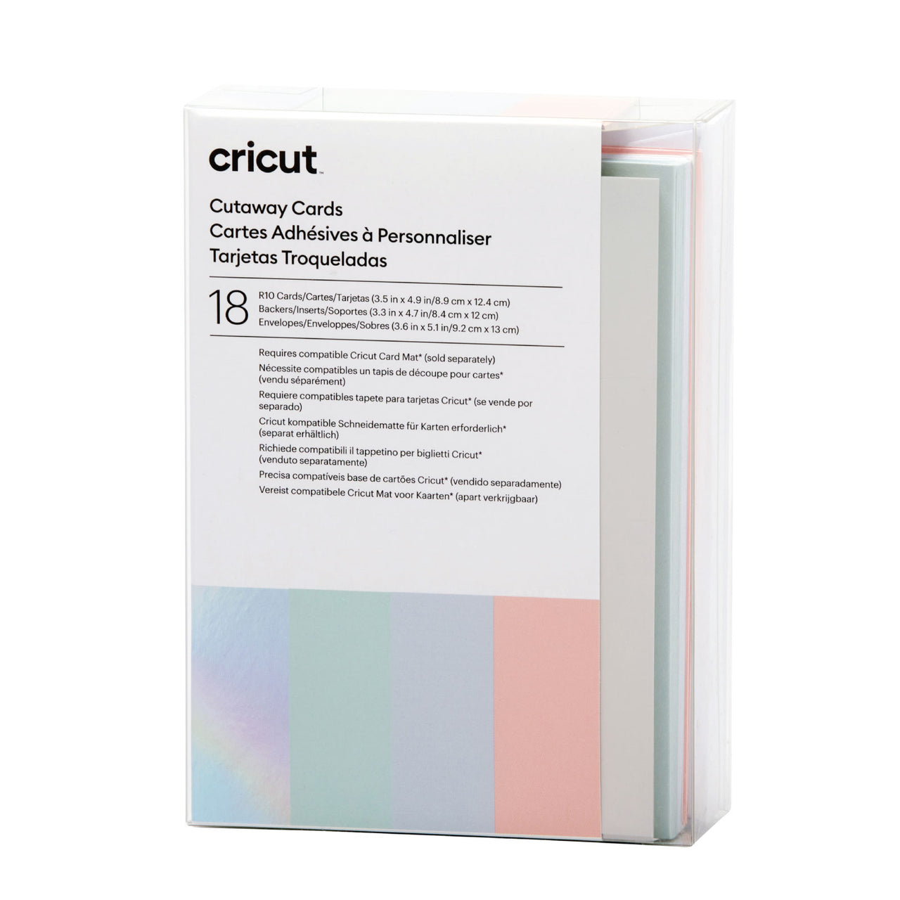 Cricut Cutaway Cards, Pastel Sampler - R10 (18 ct) - Damaged Package