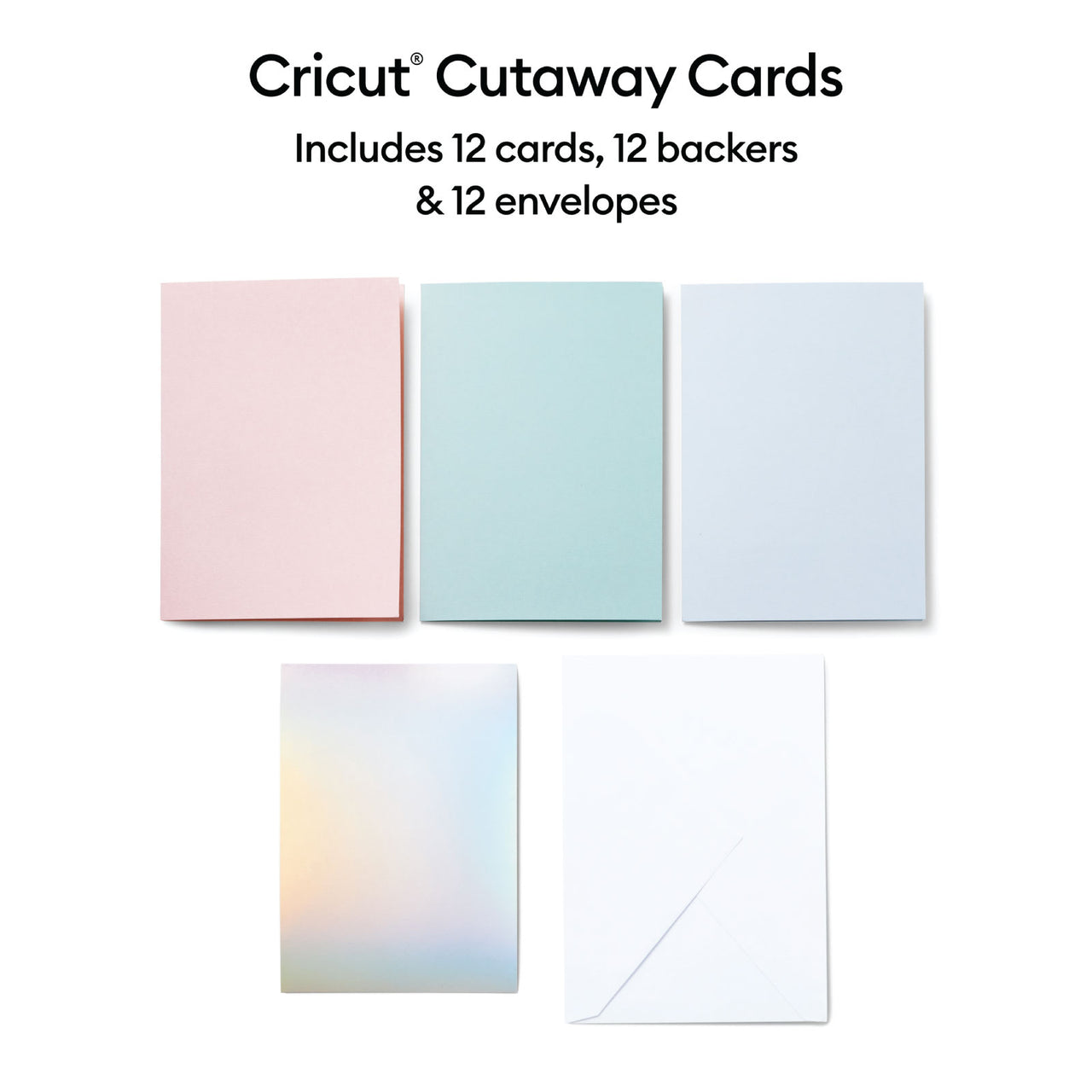 Cricut Cutaway Cards, Pastel Sampler - R40 12 ct - Damaged Package