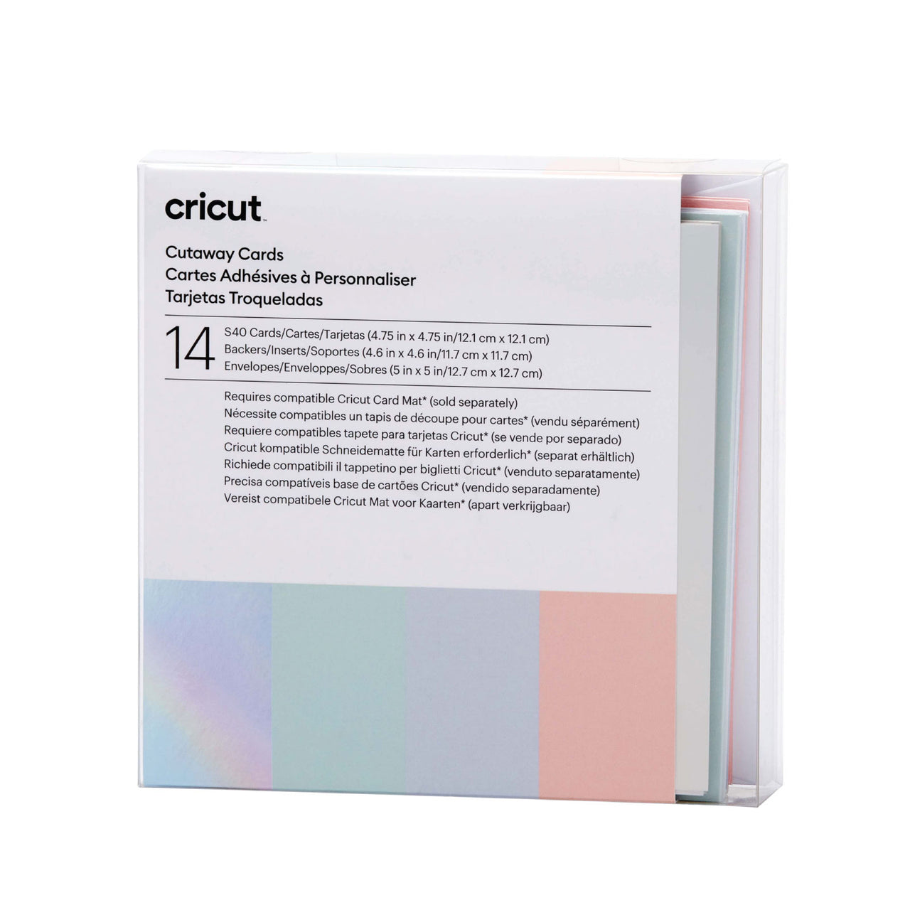 Cricut Cutaway Cards, Pastel Sampler - S40 14 ct - Damaged Package