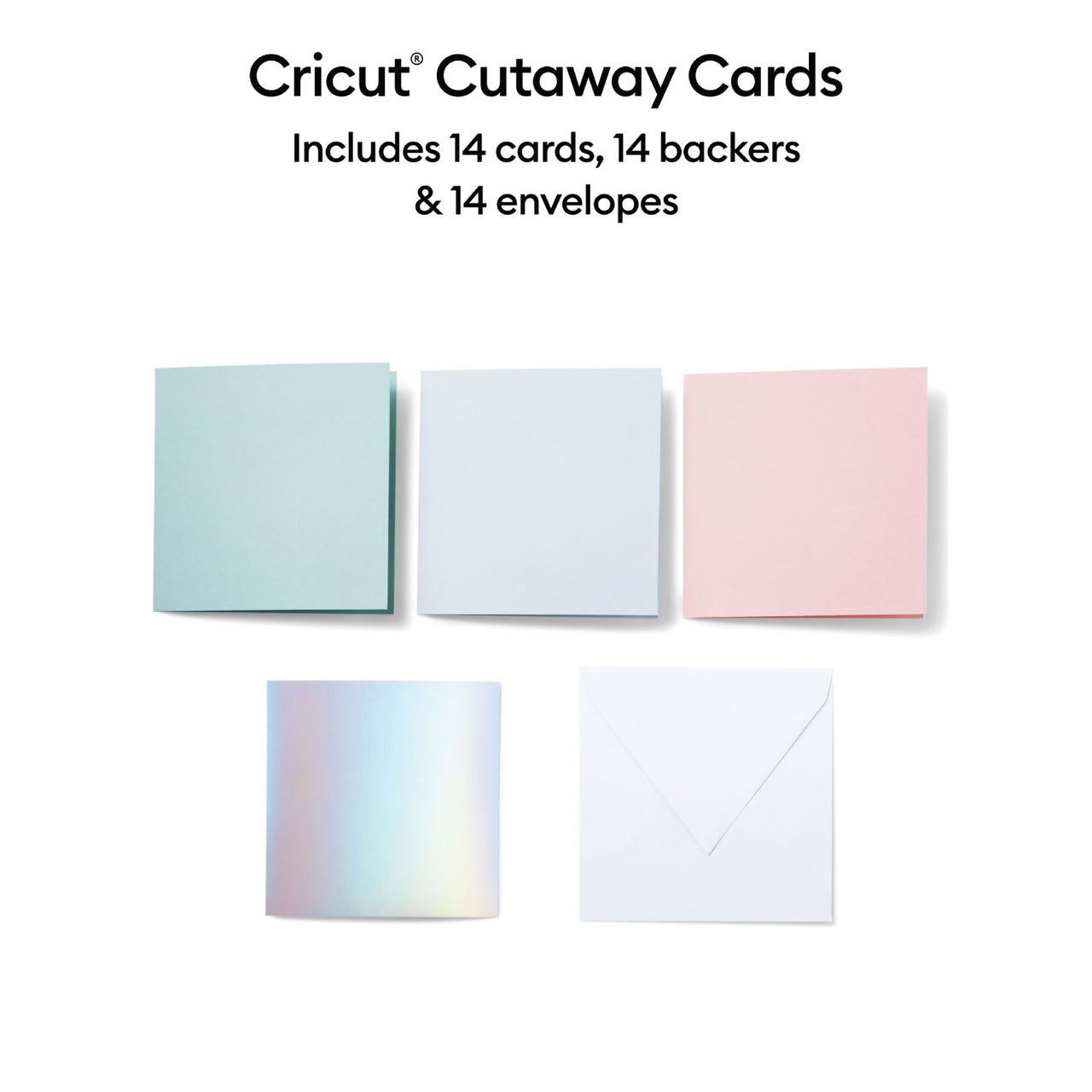 Cricut Cutaway Cards, Pastel Sampler - S40 (14 ct) - Damaged Package
