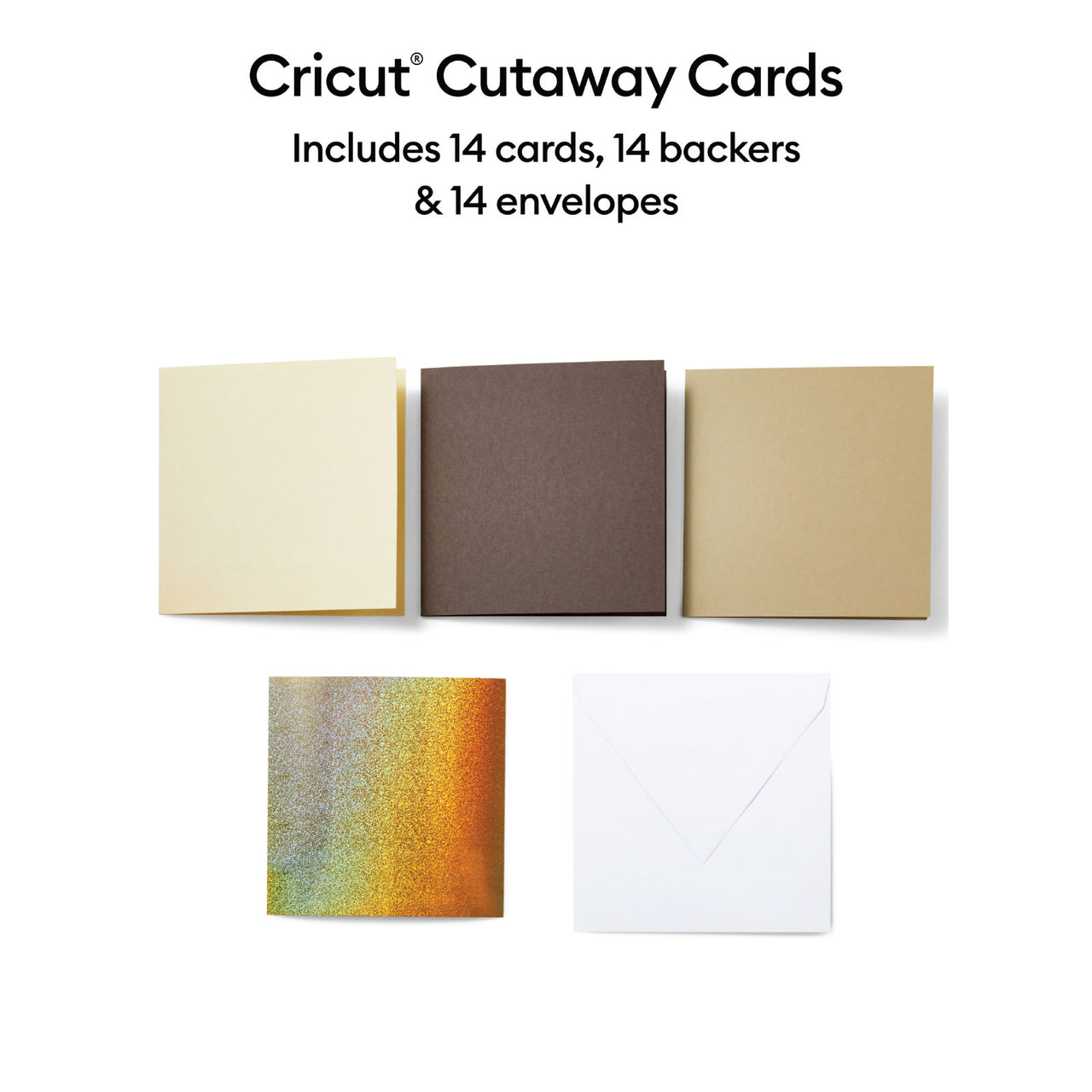 Cricut Cutaway Cards, Neutrals Sampler - S40 14 ct - Damaged Package