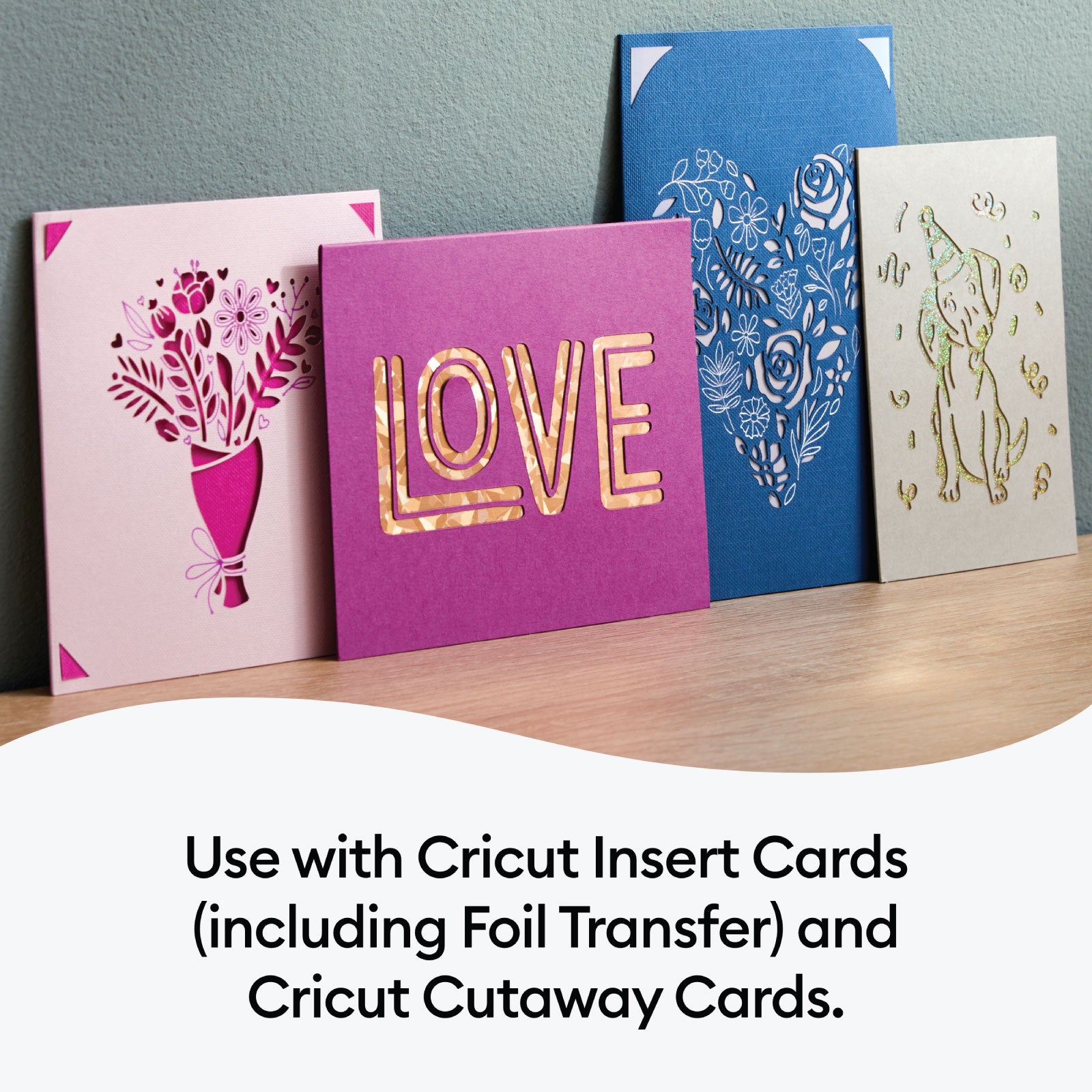 Cricut Cutaway Cards Neutrals Sampler Double Pack with Cricut Card Mat 2x2 Bundle