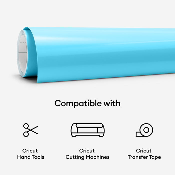 Cricut Cold-Activated, Color-Changing Vinyl - Permanent Light Blue - Turquoise
