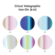 Cricut Holographic Iron-On Sampler, Ultimate 6 ct
