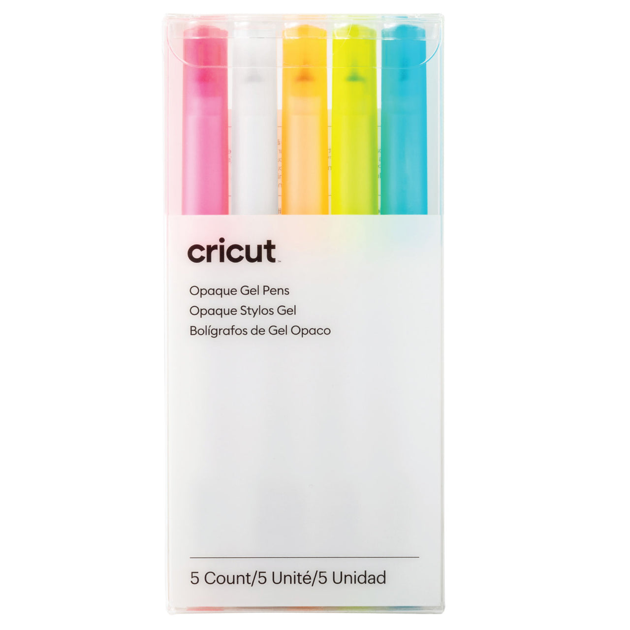 Cricut Opaque Gel Pens 1.0 mm - Pink, White, Orange, Yellow, Blue (5 ct) - Damaged Package