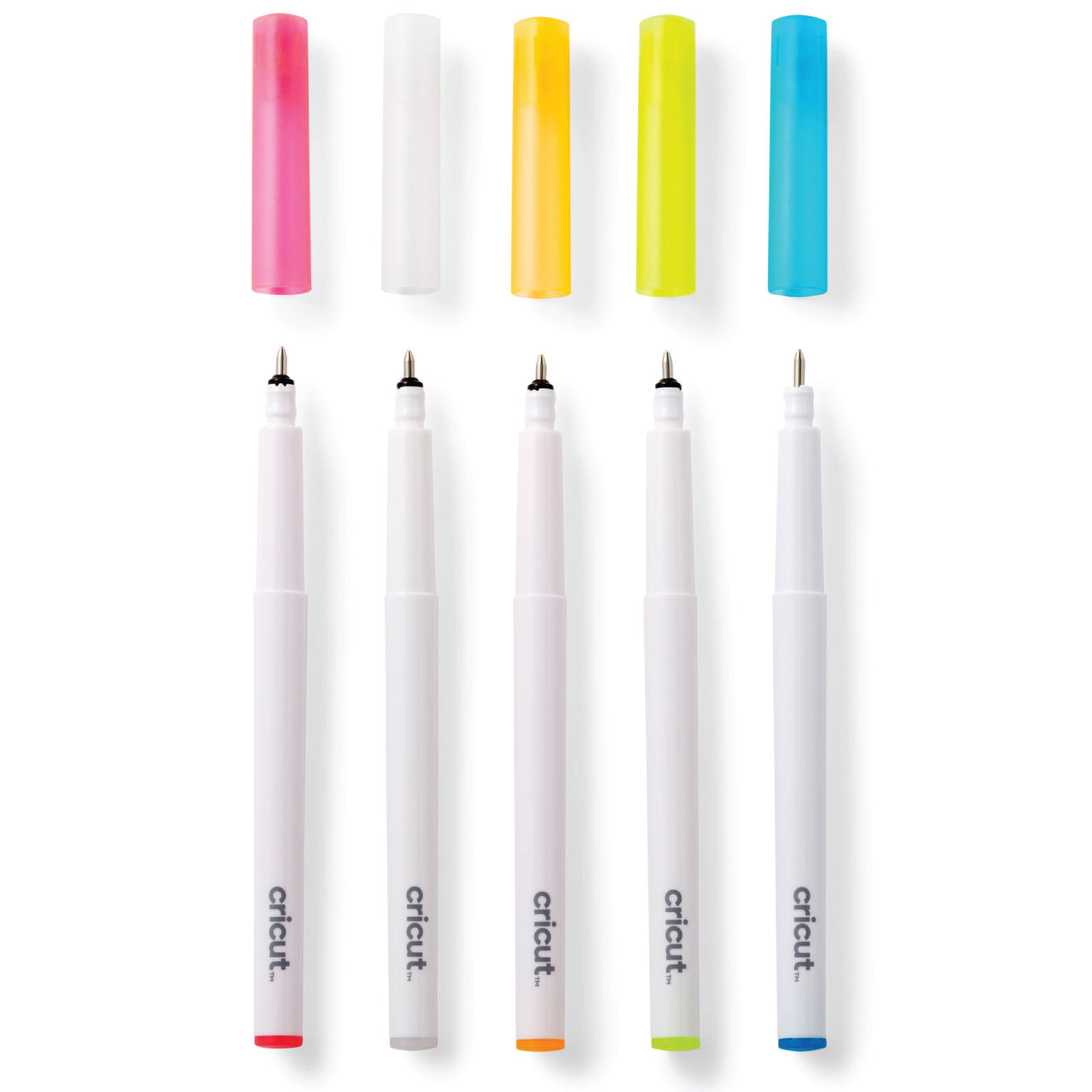 Cricut Opaque Gel Pens 1.0 mm - Pink, White, Orange, Yellow, Blue 5 ct - Damaged Package
