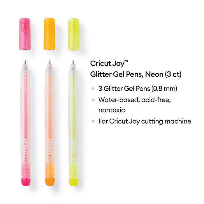 Cricut Joy Glitter Gel Pens 0.8 mm, Neon 3 ct - Damaged Package