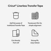 Cricut Linerless Transfer Tape 30 ft Transparent