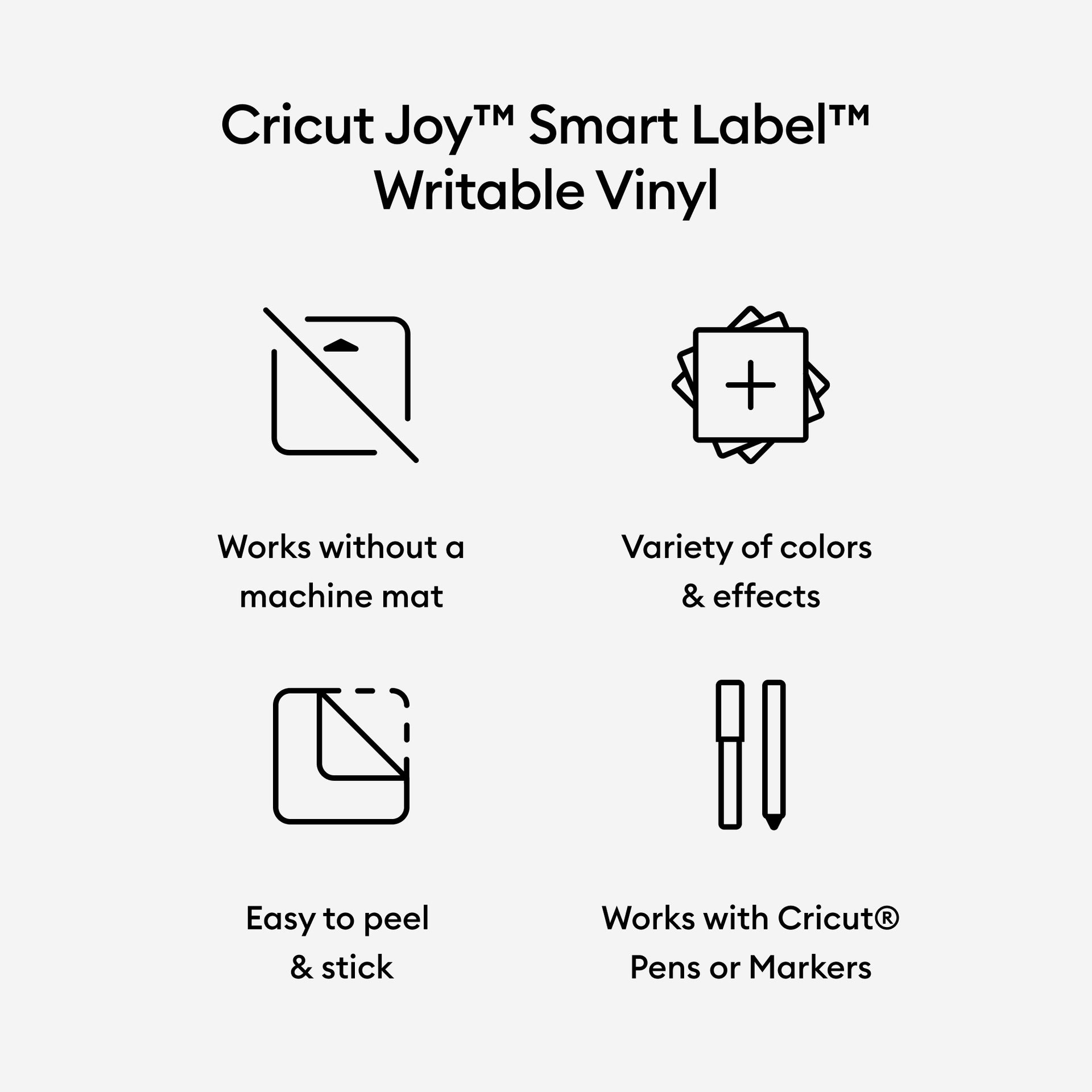 Cricut Joy Smart Label Writable Vinyl - Permanent Silver Holographic