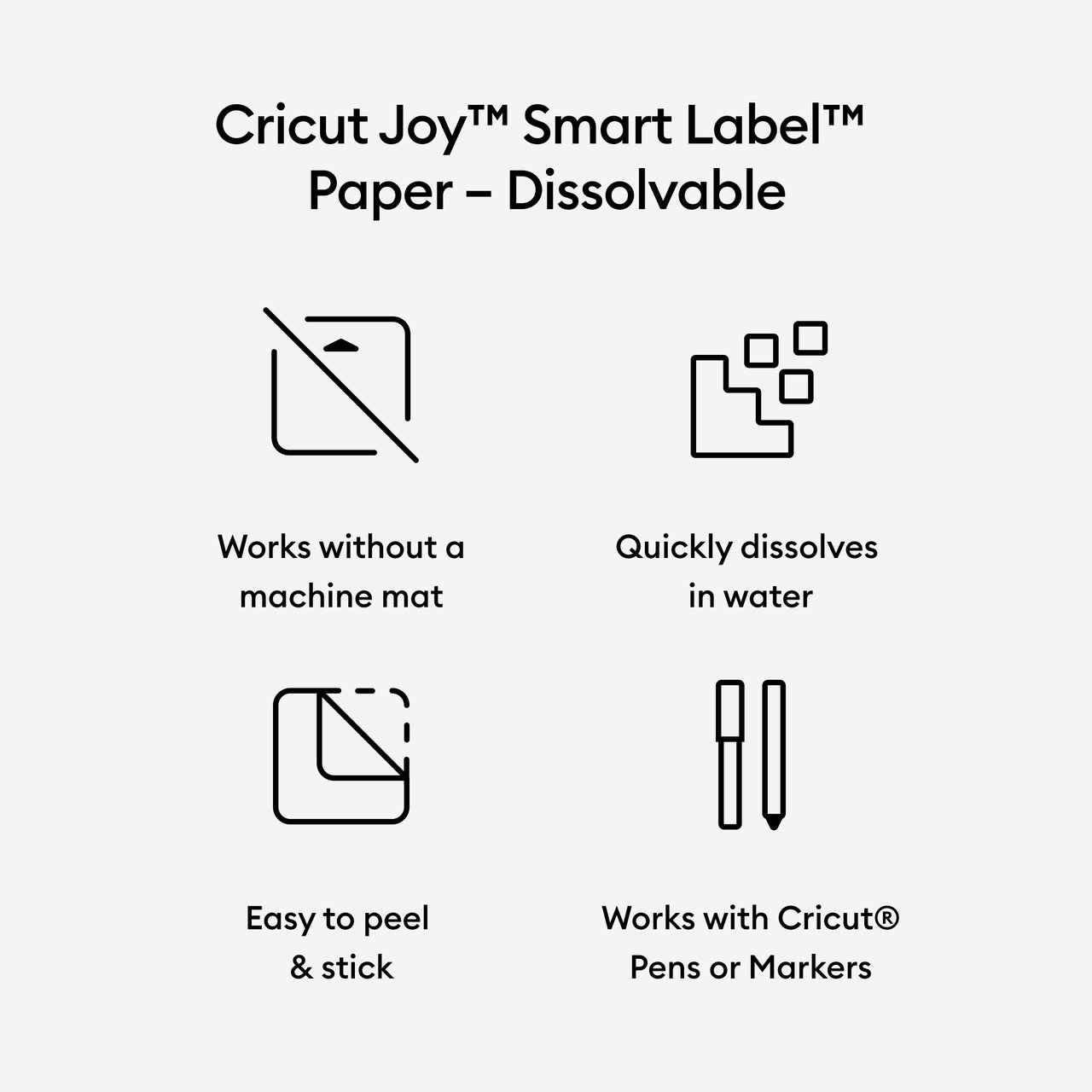 Cricut Joy Smart Dissolvable Label Paper Bundle