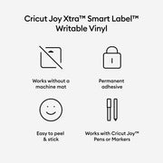 Cricut Joy Xtra Smart Permanent Writable White Vinyl Bundle