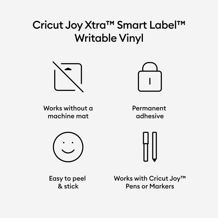 Cricut Joy Xtra Smart Permanent Writable Vinyl for Labels- White