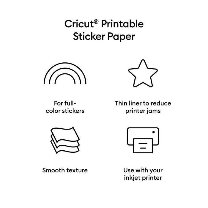Cricut Printable Sticker Paper- White