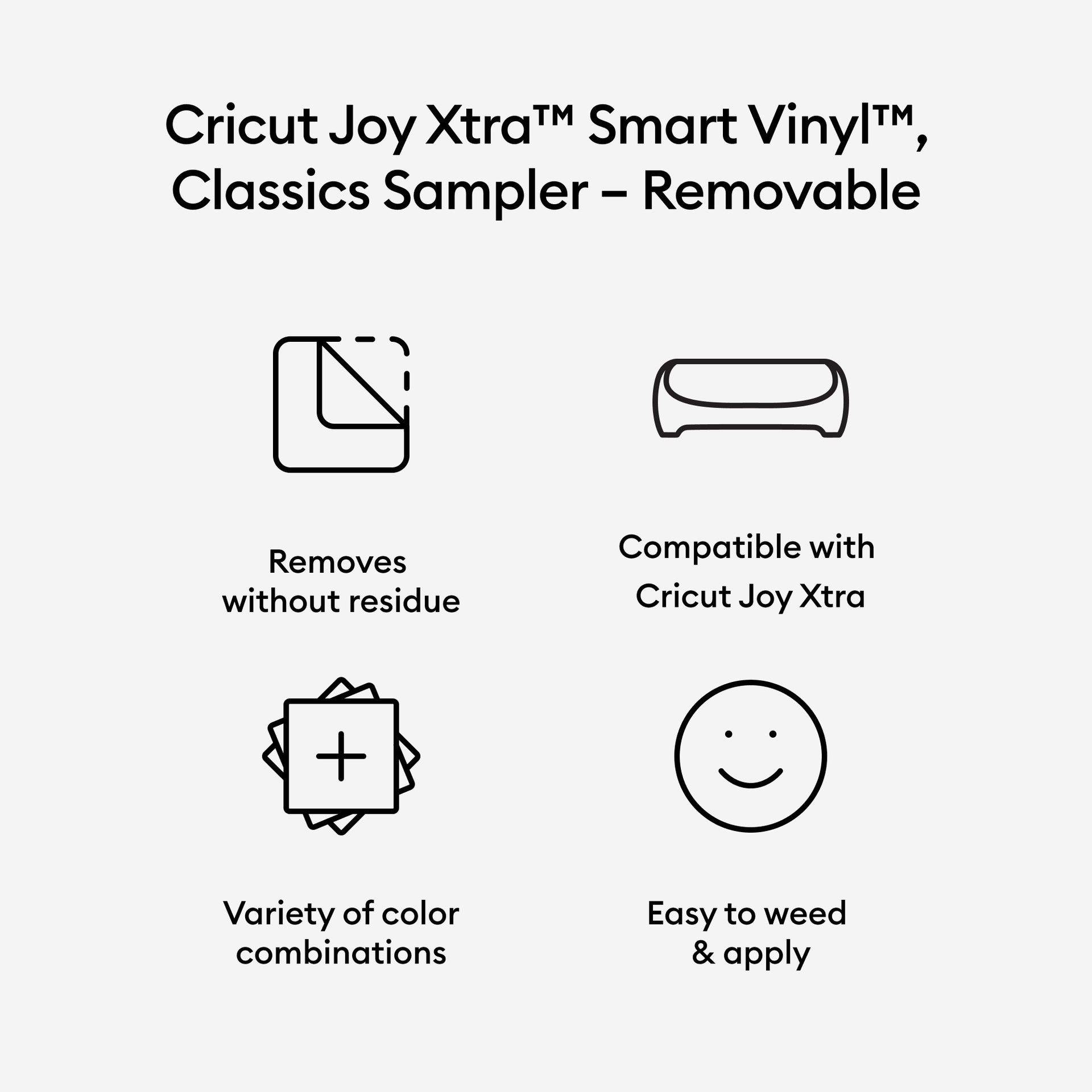 Cricut Joy Xtra Smart Removable Vinyl Sampler- Classics