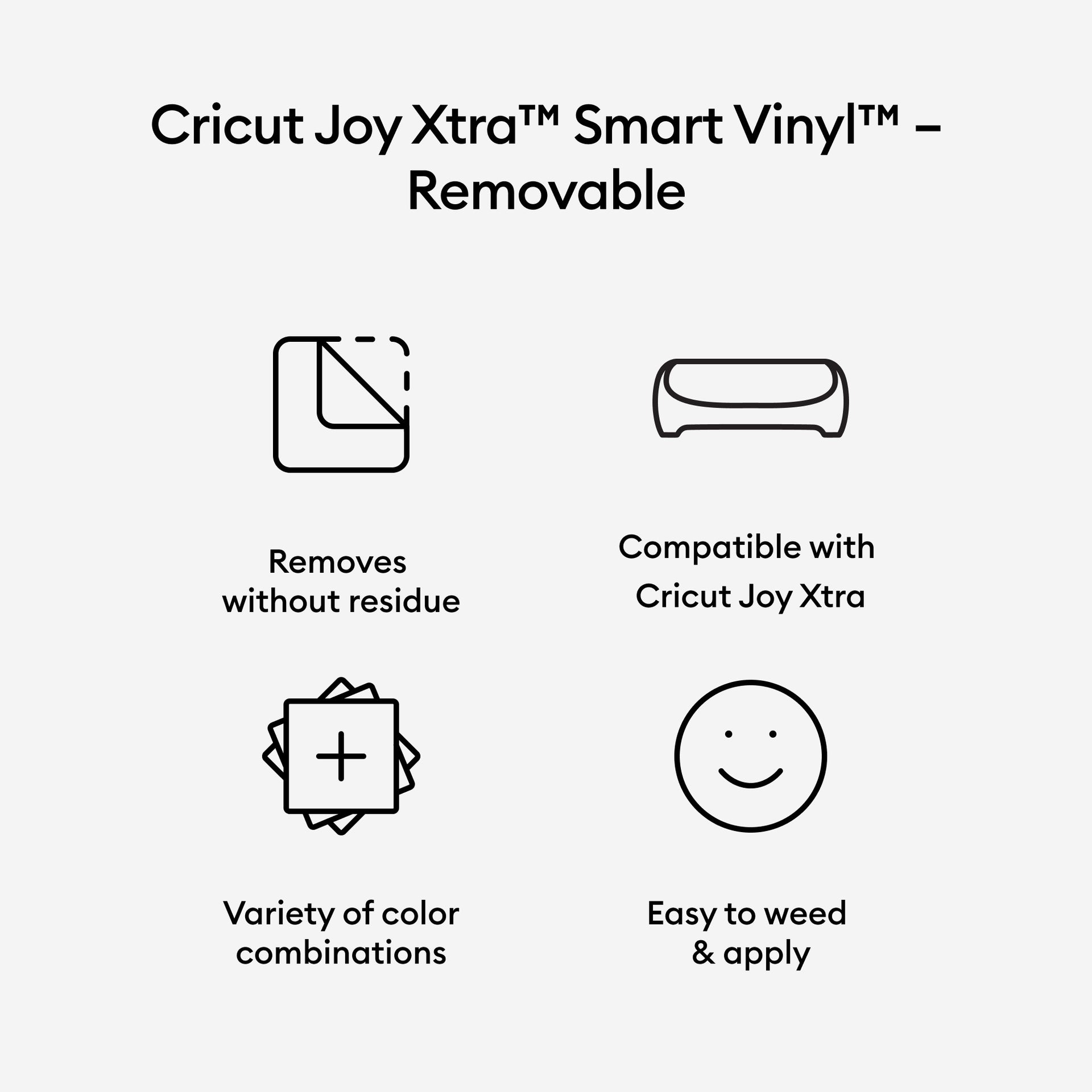 Cricut Joy Xtra Smart Removable Vinyl- White