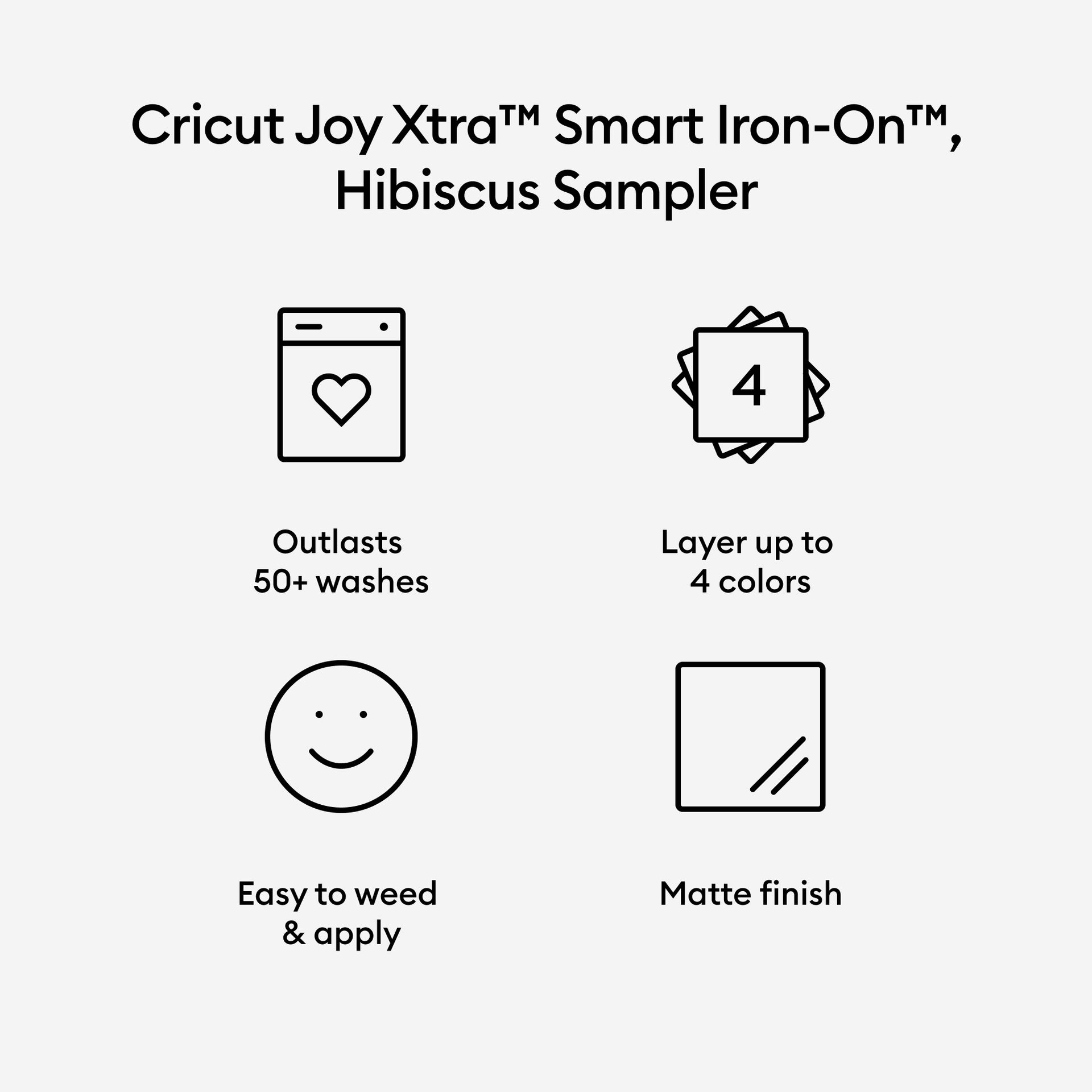 Cricut Joy Xtra Smart Iron-On Sampler- Hibiscus