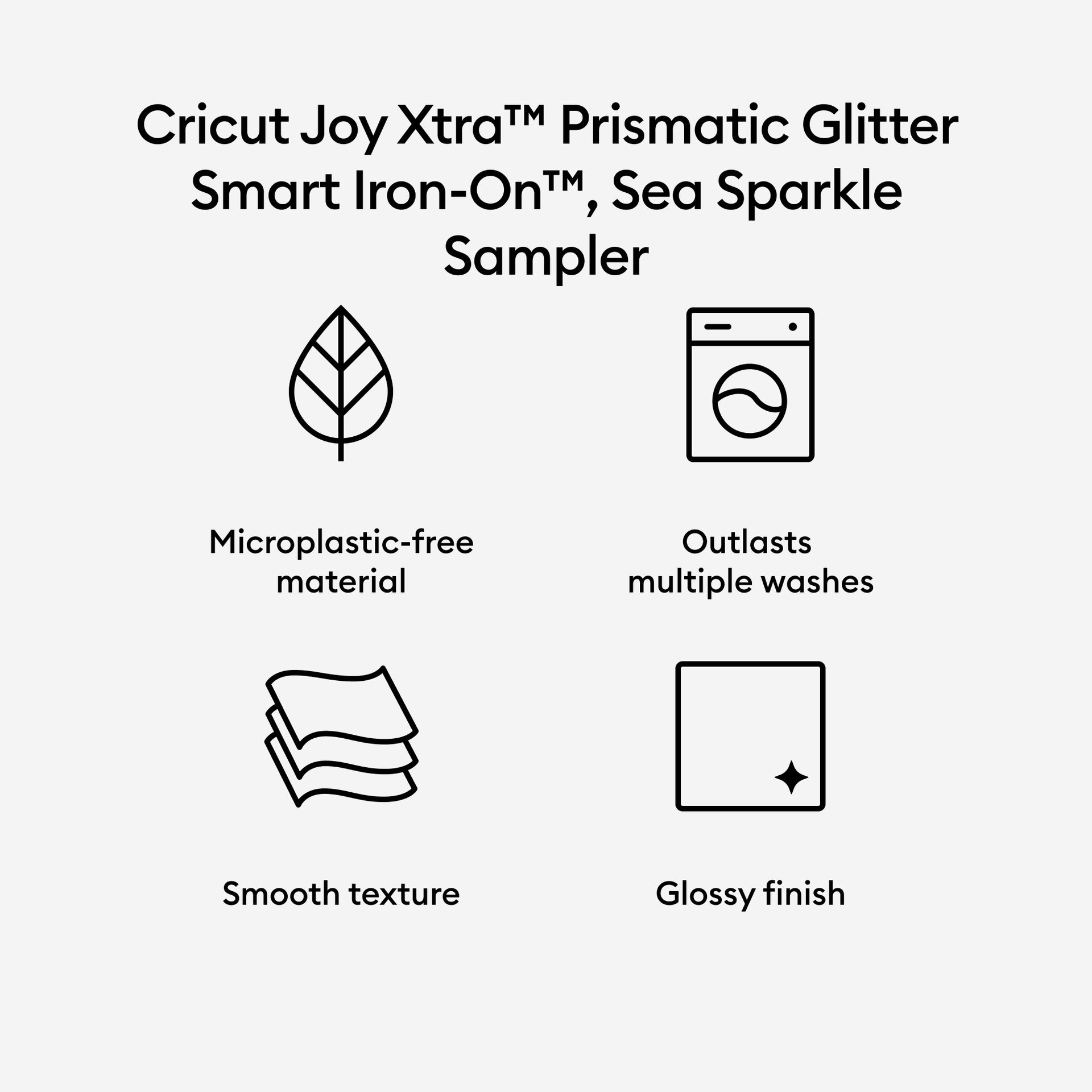 Cricut Joy Xtra Smart Iron-On HTV Sampler, Holographic - Pack of 3