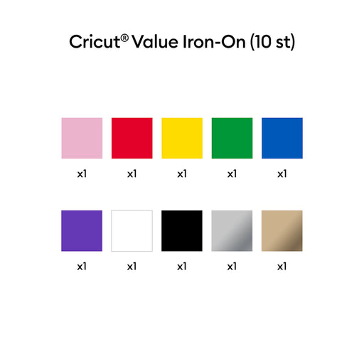 Cricut Value Iron-On, Rainbow Sampler - 12 in x 3 ft 10 ct