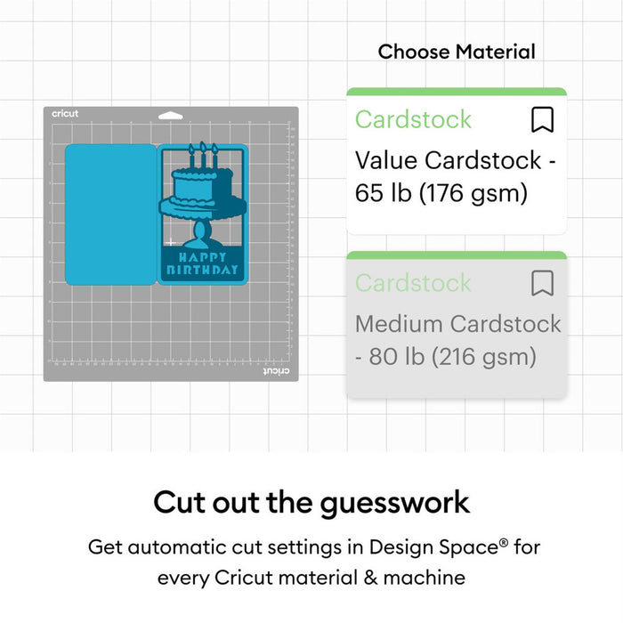 Cricut Value Cardstock Sampler, 8.5 in x 11 in Sheets, Ocean 80 ct