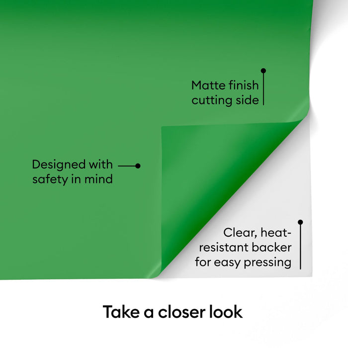 Cricut Value Iron-On - Green Heat Transfer Vinyl- 12 in x 20 ft - Damaged Package