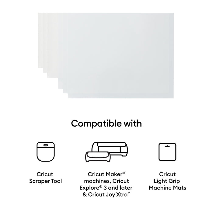 Cricut Printable Waterproof Sticker Set - 8.5 in x 11 in 20 ct , Transparent