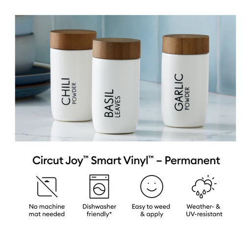 Cricut Joy Smart Vinyl Rolls, Permanent Core Colors, 5.5 in x 3 ft, 6 Count